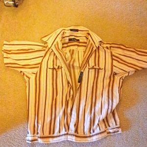 Roar Short Sleeve Cuban Untucked Style Shirt